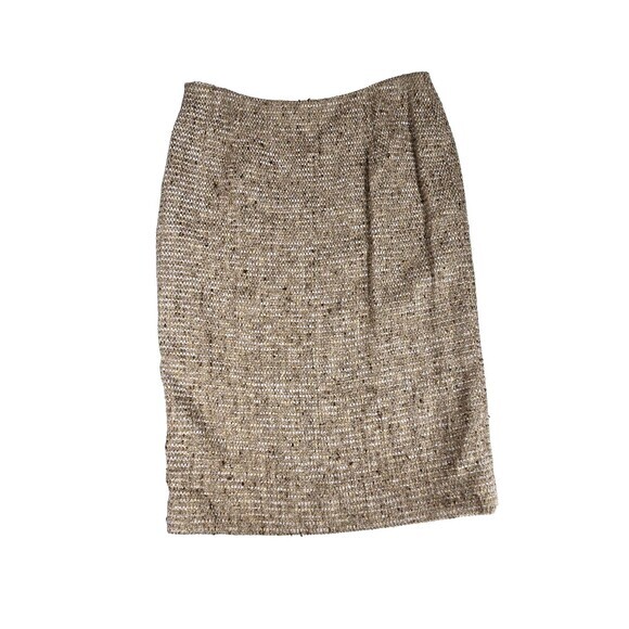 Douglas Hannant‎ Vintage Tweed Tan Brown Skirt Size 10 - Picture 2 of 7